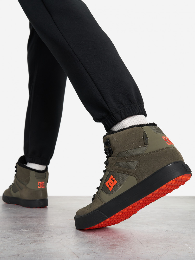 фото Кеды утепленные мужские dc shoes pure ht wc wnt, зеленый