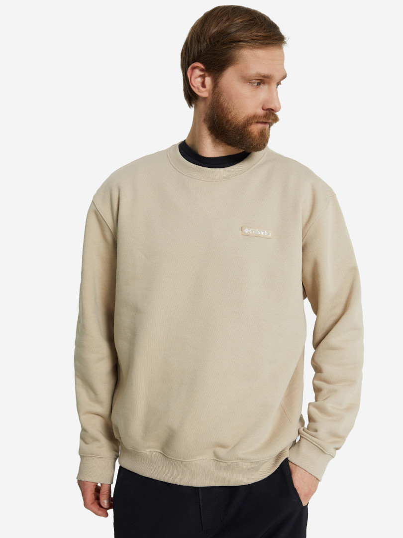 фото Джемпер флисовый мужской columbia marble canyon heavyweight fleece crew, бежевый