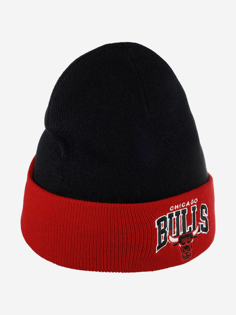 Шапка с отворотом MITCHELL NESS EU349-ARCHED-BLK Chicago Bulls NBA (черный)