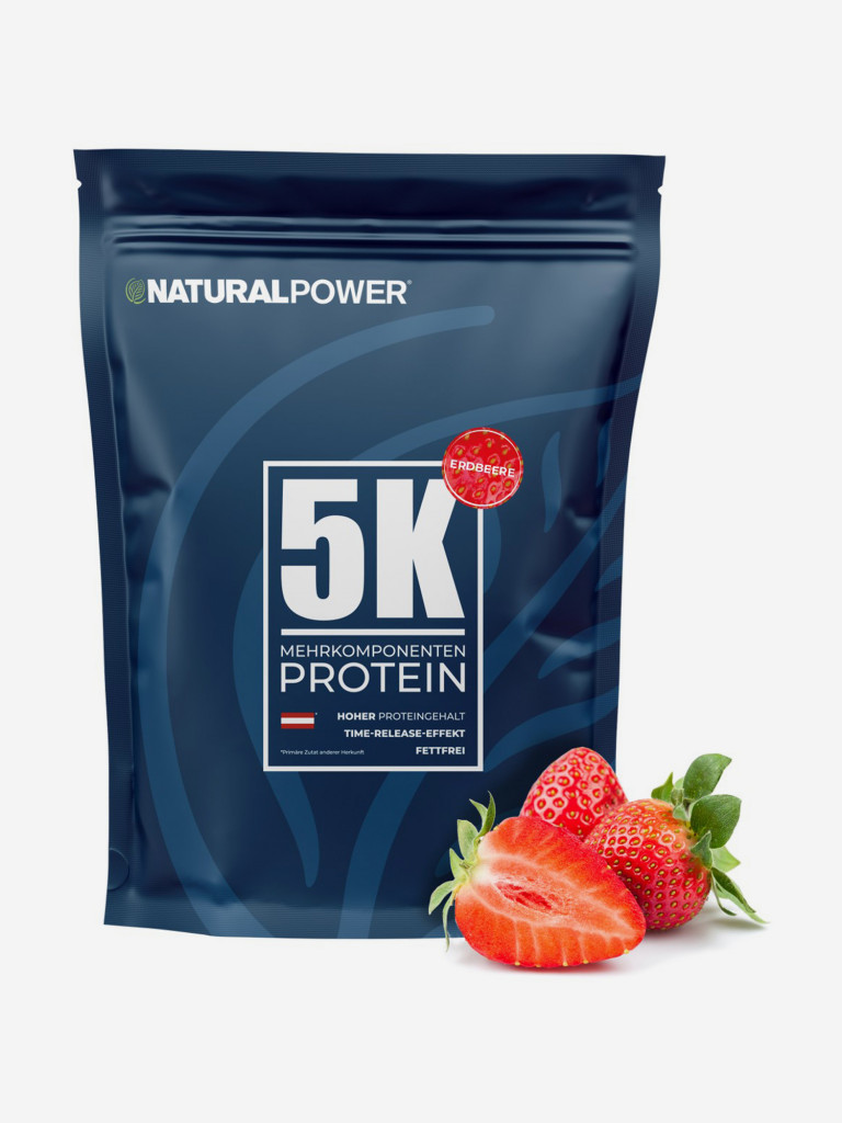 Пятикомпонентный протеин Natural Power 1000 гр Клубника, Австрия