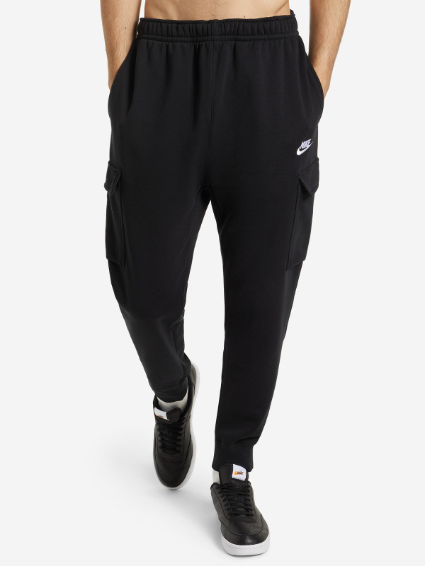Брюки мужские Nike Sportswear Club Fleece арт. CD3129 черный цвет — купить за 9099 руб. со скидкой 30 %, отзывы в интернет-магазине Спортмастер