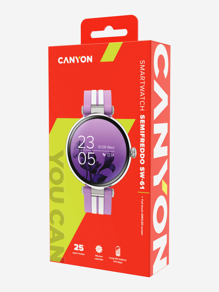 Смарт-часы «Semifreddo» CANYON CNS-SW61 аккумулятор 190 мАч