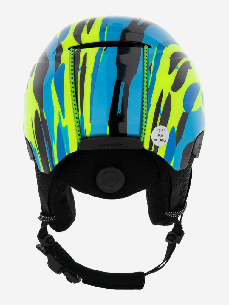 Горнолыжный шлем Alpina Pizi Neon-Blue Green Gloss