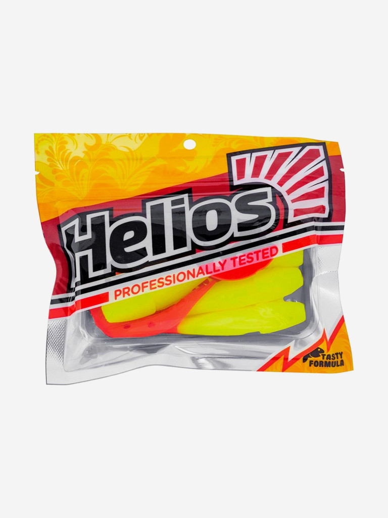 Мягкая приманка Helios Kasandra, 4,29" / 10,9 см, Acid lemon & Red, 5 штук (HS-34-029)