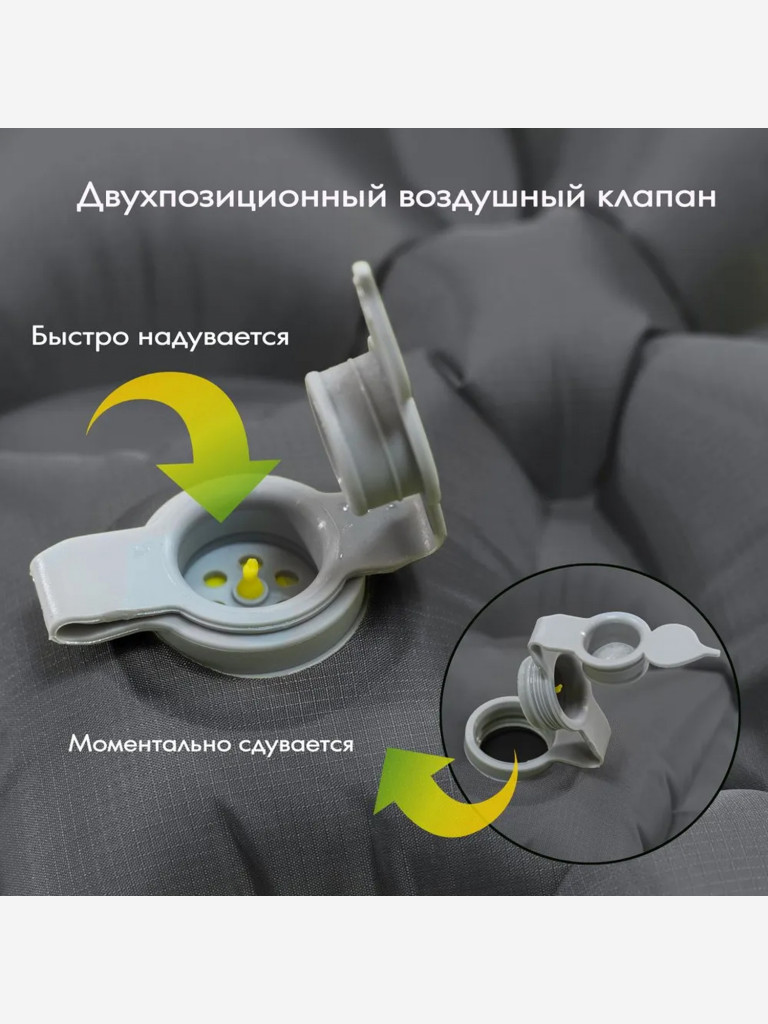 Коврик надувной AIR GREY MAT 192х58х5 серый