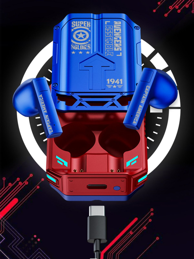 Беспроводные наушники TWS Marvel Капитан Америка