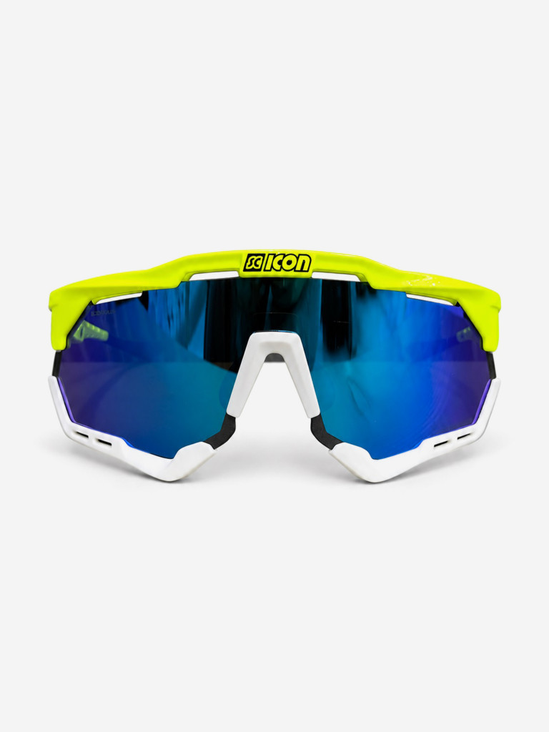Очки спортивные Scicon AeroShade XL оправа Yellow Fluo линза SCNPP Multimirror Blue + Clear