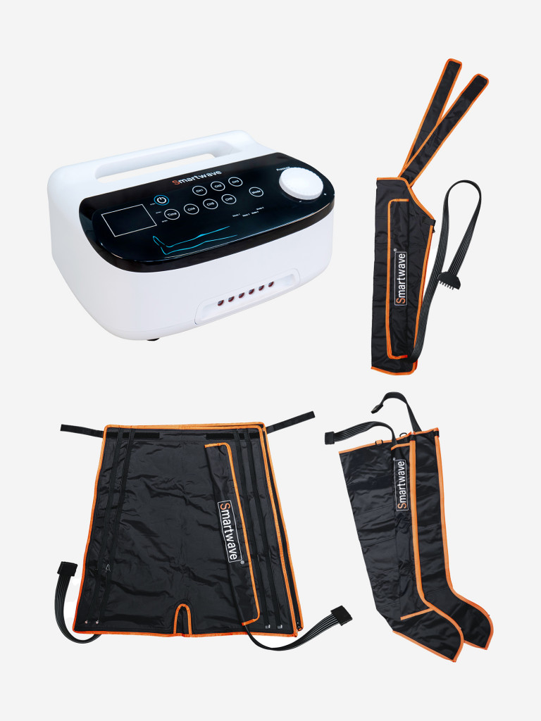 Лимфодренажный массажер Smartwave 600, комплект с манжетами для ног, манжетой для руки и манжетой-шорты