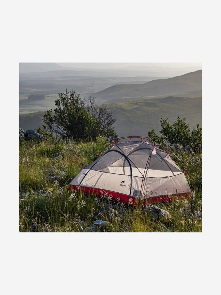 Палатка Naturehike Star-river Si 2-местная, алюминиевый каркас, сверхлегкая, серо-красная