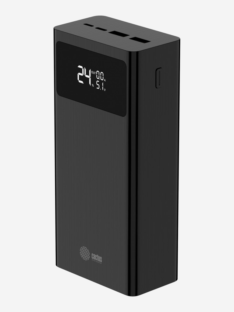 Мобильный аккумулятор Cactus CS-PBFSKA-30000 30000mAh 22.5W 4.5A USB-A/USB-C черный
