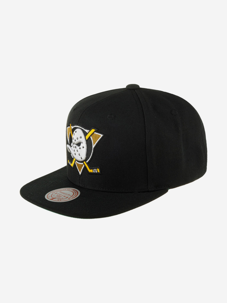 Бейсболка с прямым козырьком MITCHELL NESS HHSS6743-ADUYYPPPBLCK Anaheim Ducks NHL (черный)