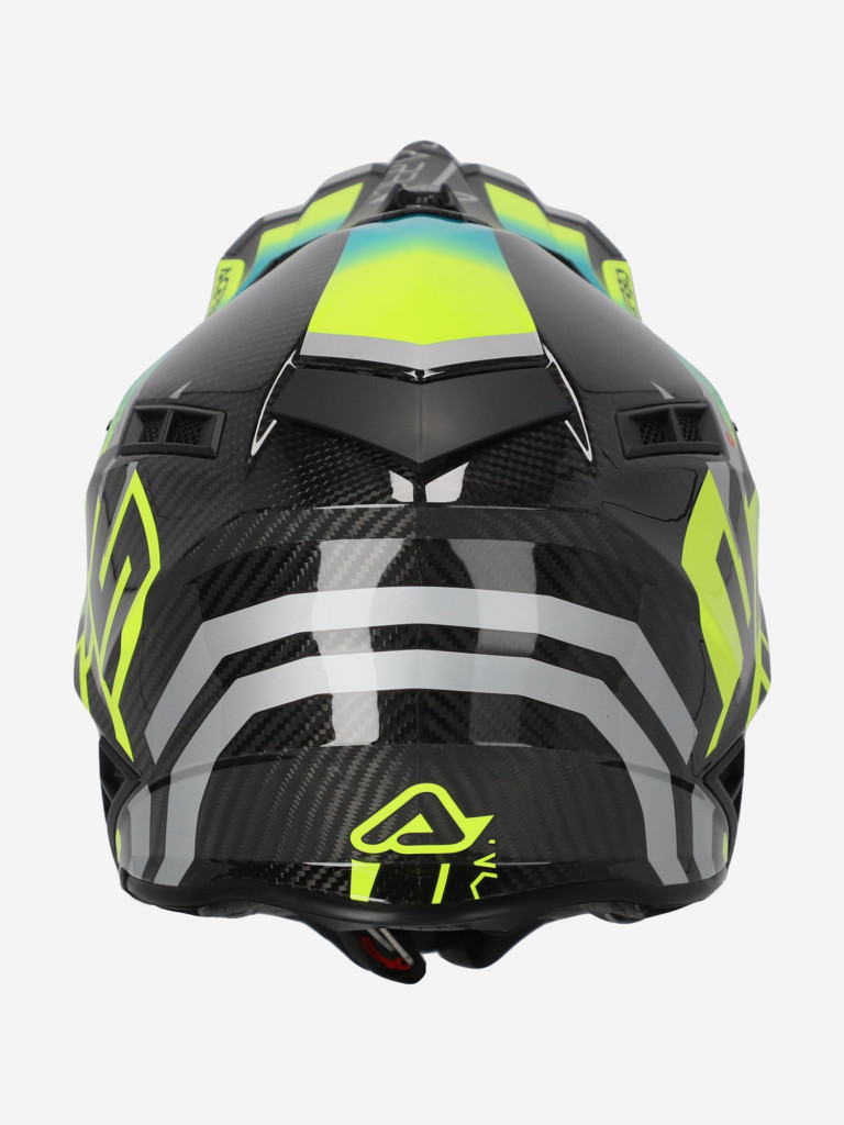Мотошлем кроссовый взрослый Acerbis STEEL CARBON 22-06 Light Blue/Fluo Yellow