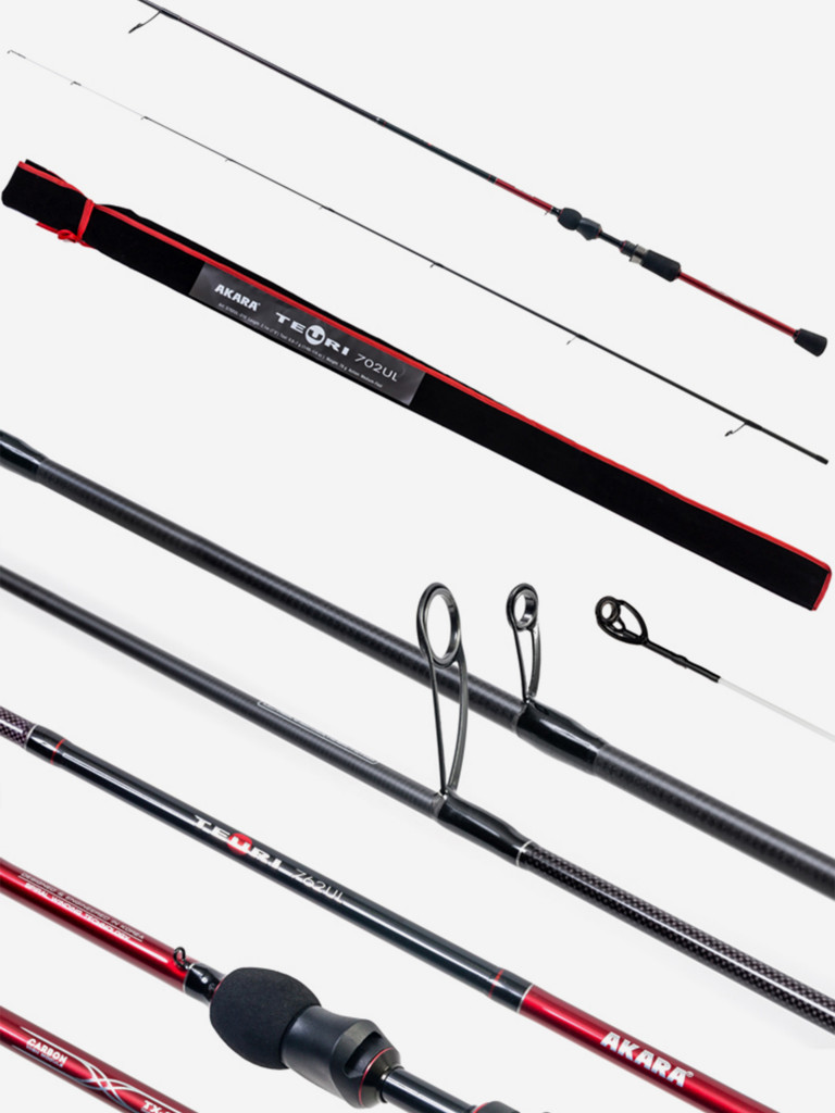 Спиннинг штекерный углеволоконный 2 колена Akara Teuri ULS702 TX-30 (0,6-7) 2,1 м