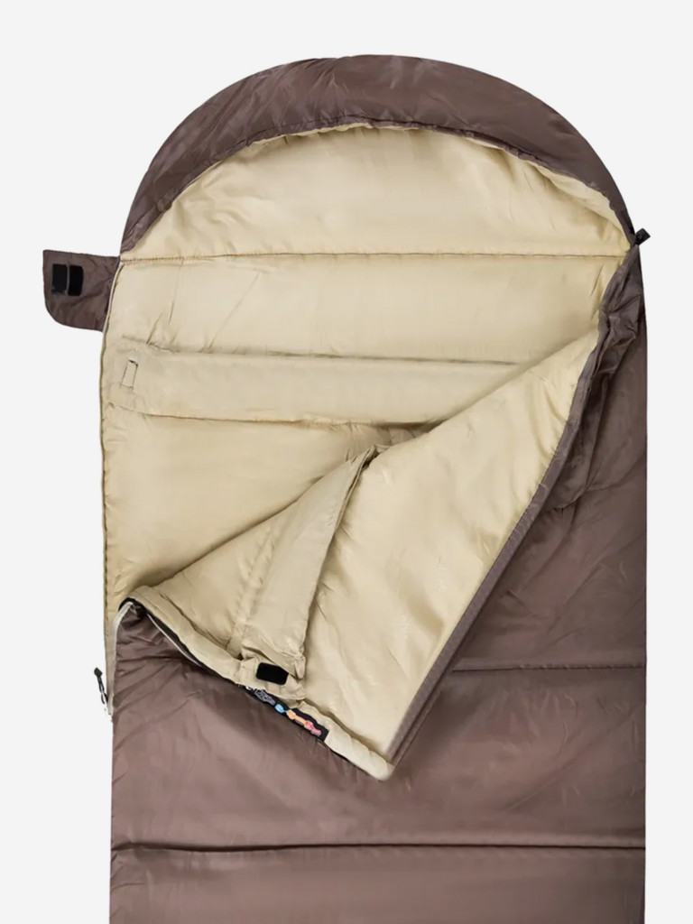 Спальный мешок Naturehike U350S с капюшоном, коричневый