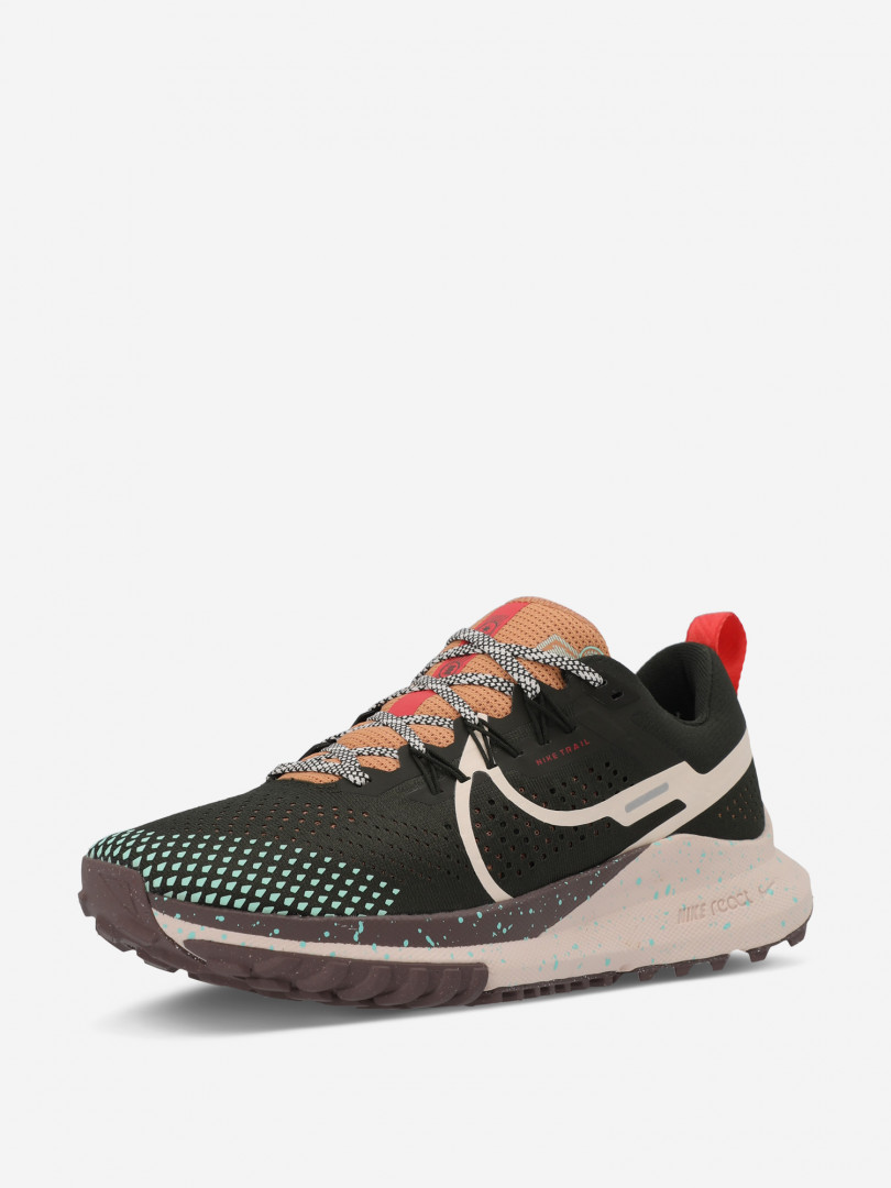 фото Кроссовки женские nike react pegasus trail 4, зеленый