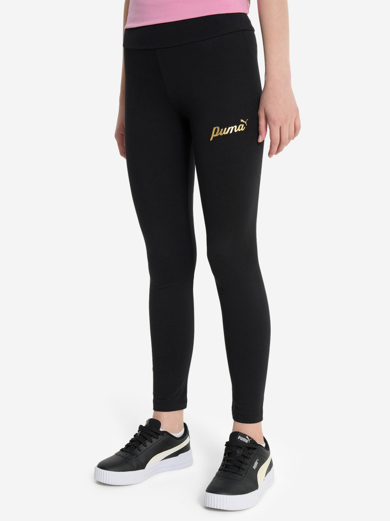 Легинсы для девочек PUMA ESS+ Script Metallic