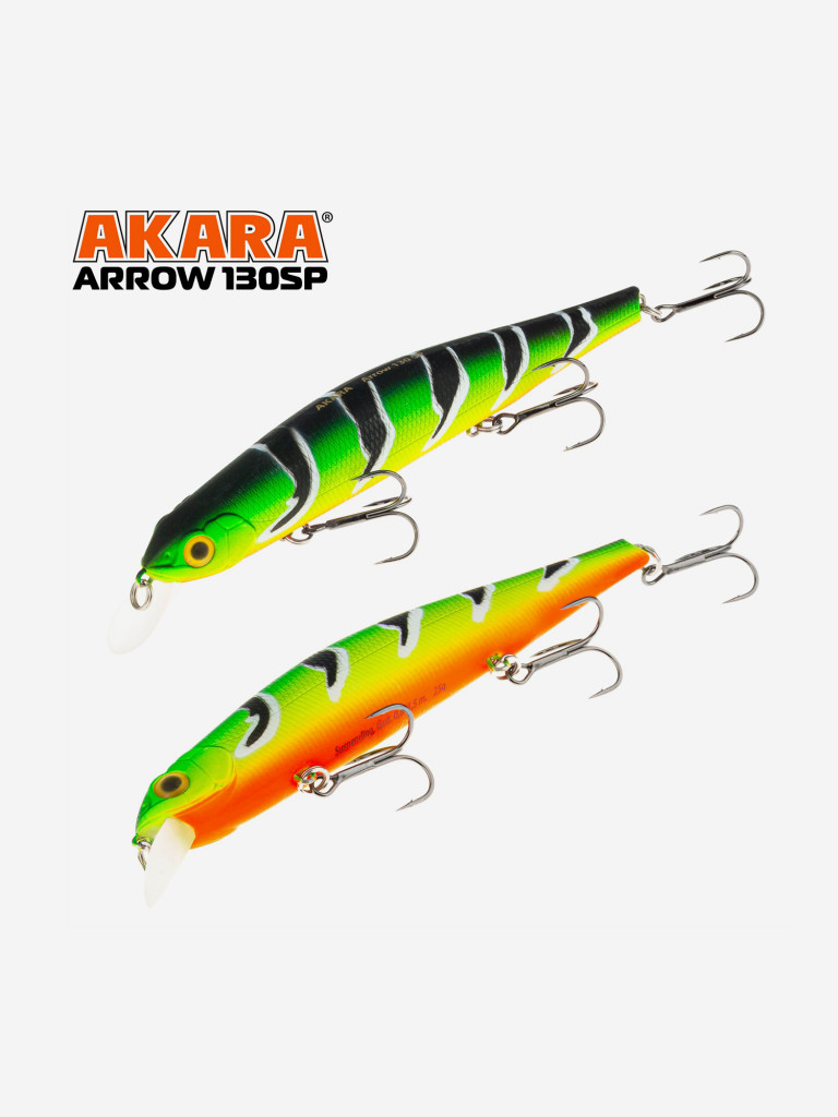 Воблер Akara Arrow 130SP минноу суспендер на щуку, судака 25гр A107