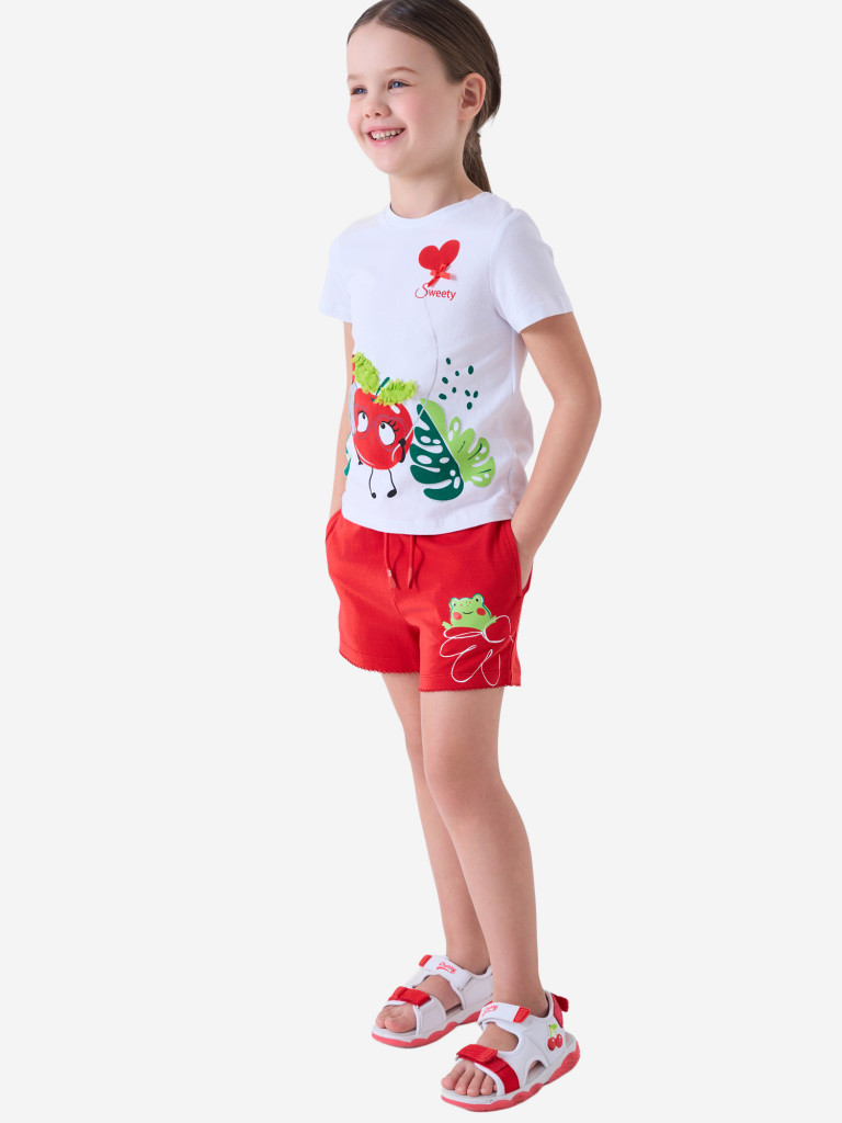 Комплект для девочек: футболка, шорты PlayToday