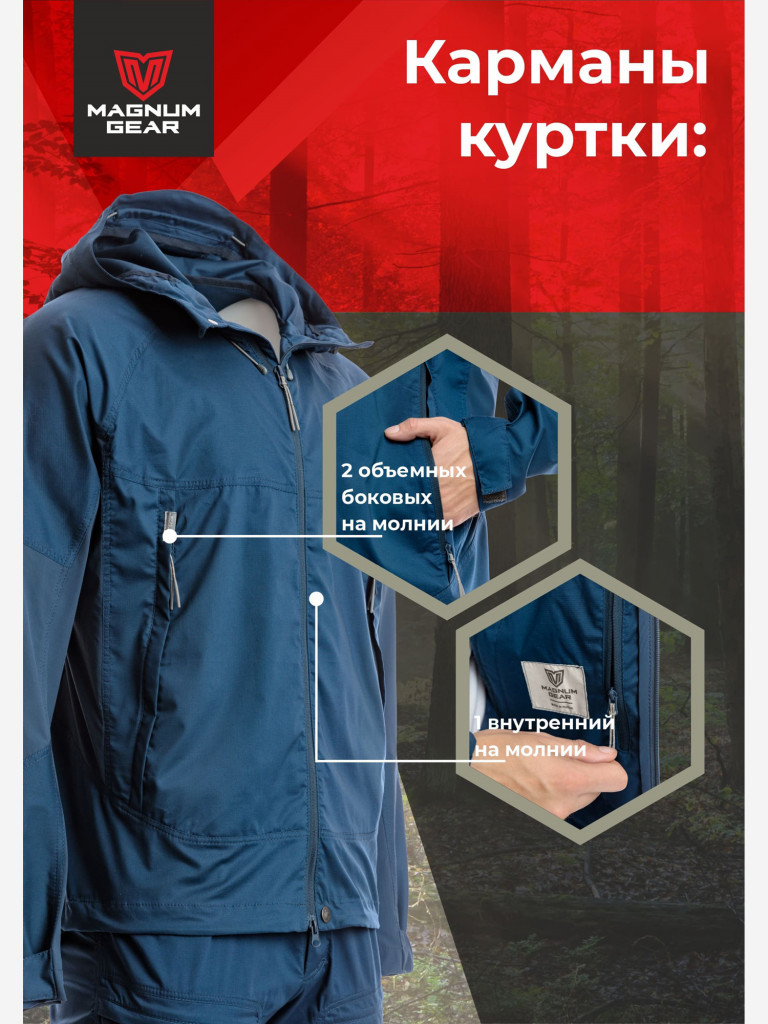 Костюм для рыбалки и охоты MAGNUM GEAR ATLAS синий