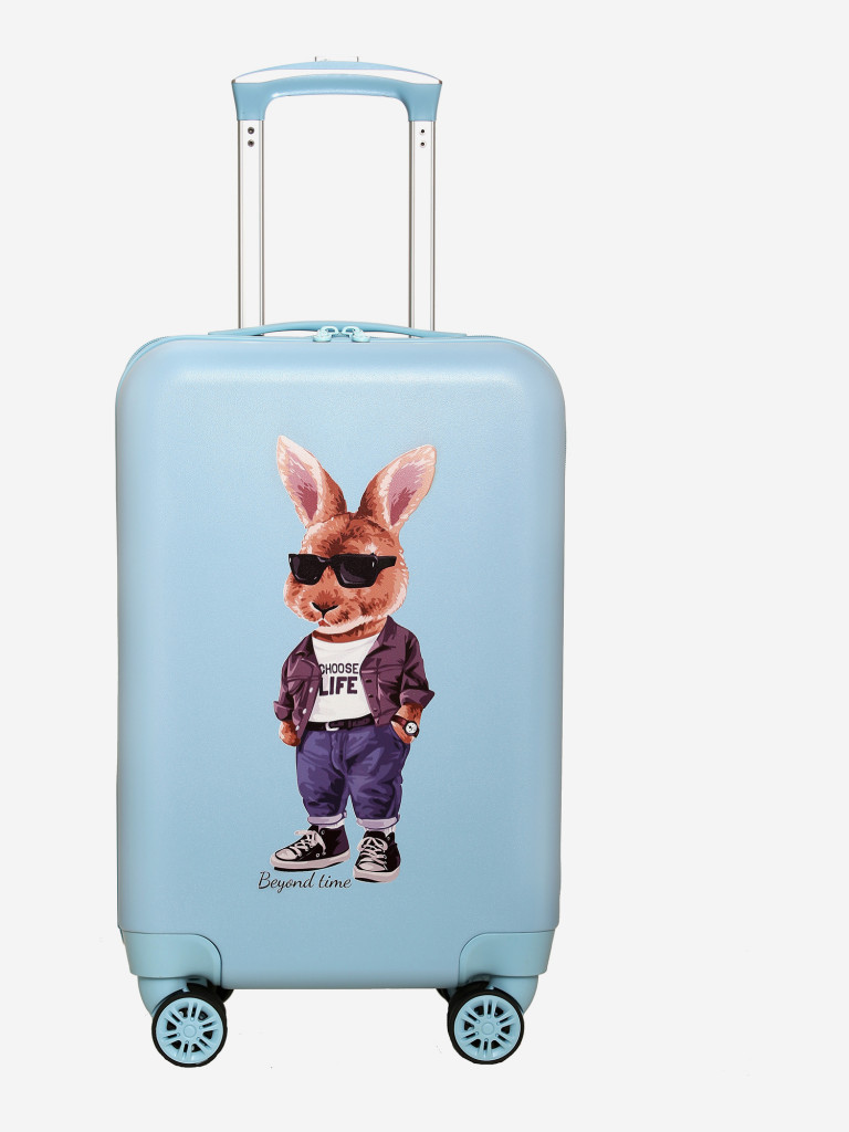 Чемодан детский BEYOND TIME G221 Модный кролик голубой