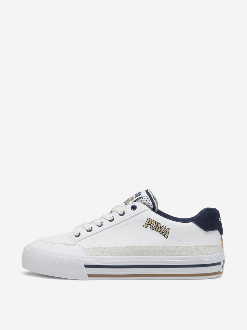 фото Кеды мужские puma court classic vulc retro club, белый