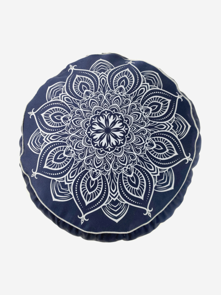 Подушка для медитации Mandala Blue, синий, размер 30 х 30 х 15 см вес 2 кг состав гречишная лузга