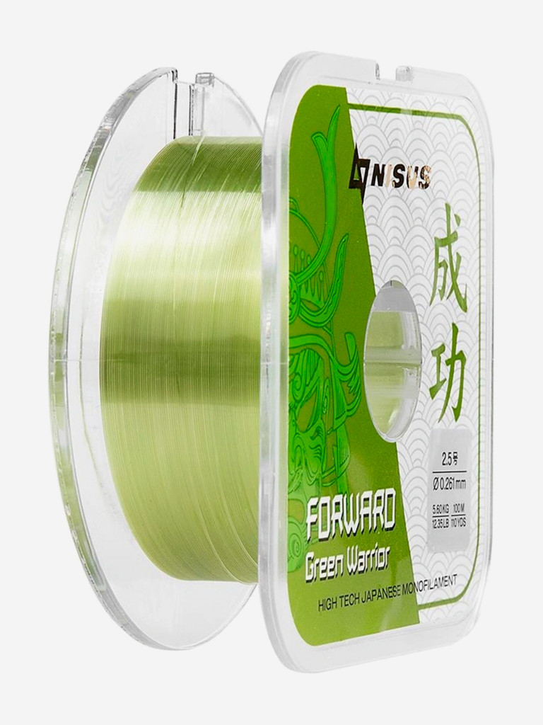 Леска для рыбалки Nisus FORWARD Green Warrior Nylon 0,261мм, 100м, 5,6кг, оливковый