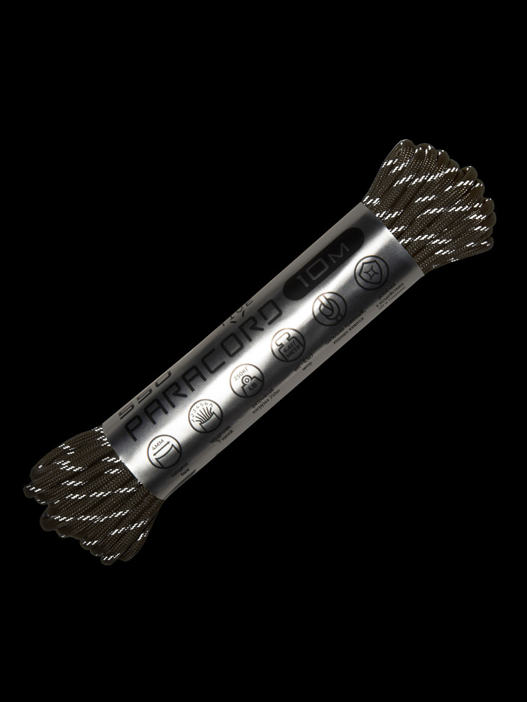 Паракорд 550 CORD nylon 10м RUS световозвращающий (coyote)