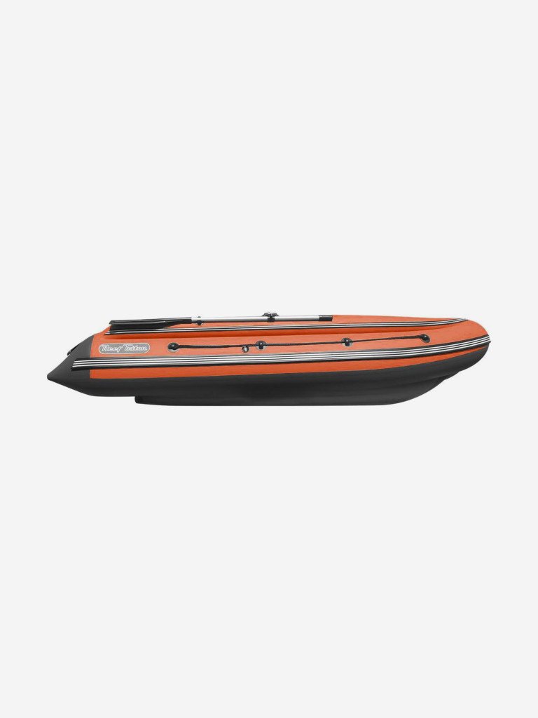 Лодка надувная Reef Triton (Риф Тритон) 340 NDFi c интегрированным фальшбортом, серо-оранжевая