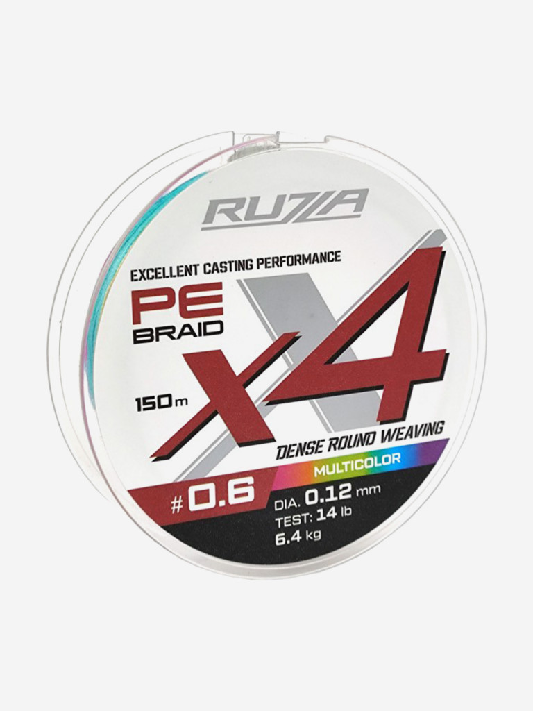 Шнур X4 150м Multicolor 0,12мм 6,4кг/14lb