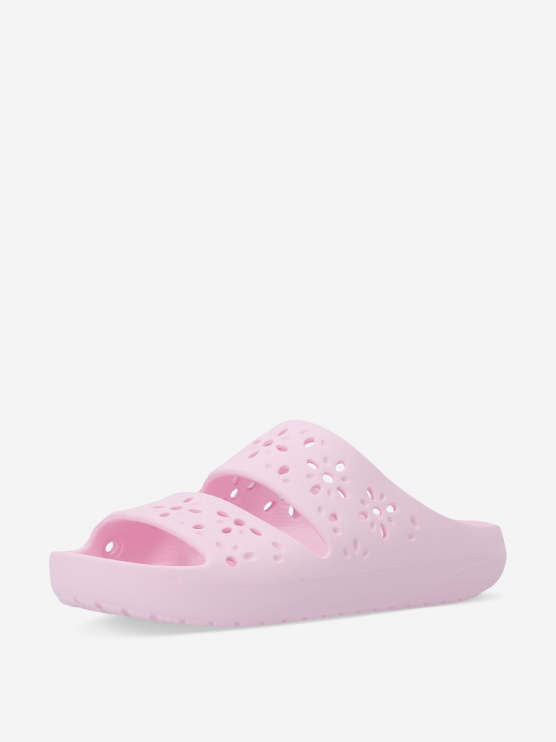 Шлепанцы женские Crocs Classic Floral Cut Out, Розовый