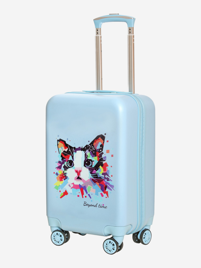 Чемодан детский BEYOND TIME R108 Котик в красках голубой