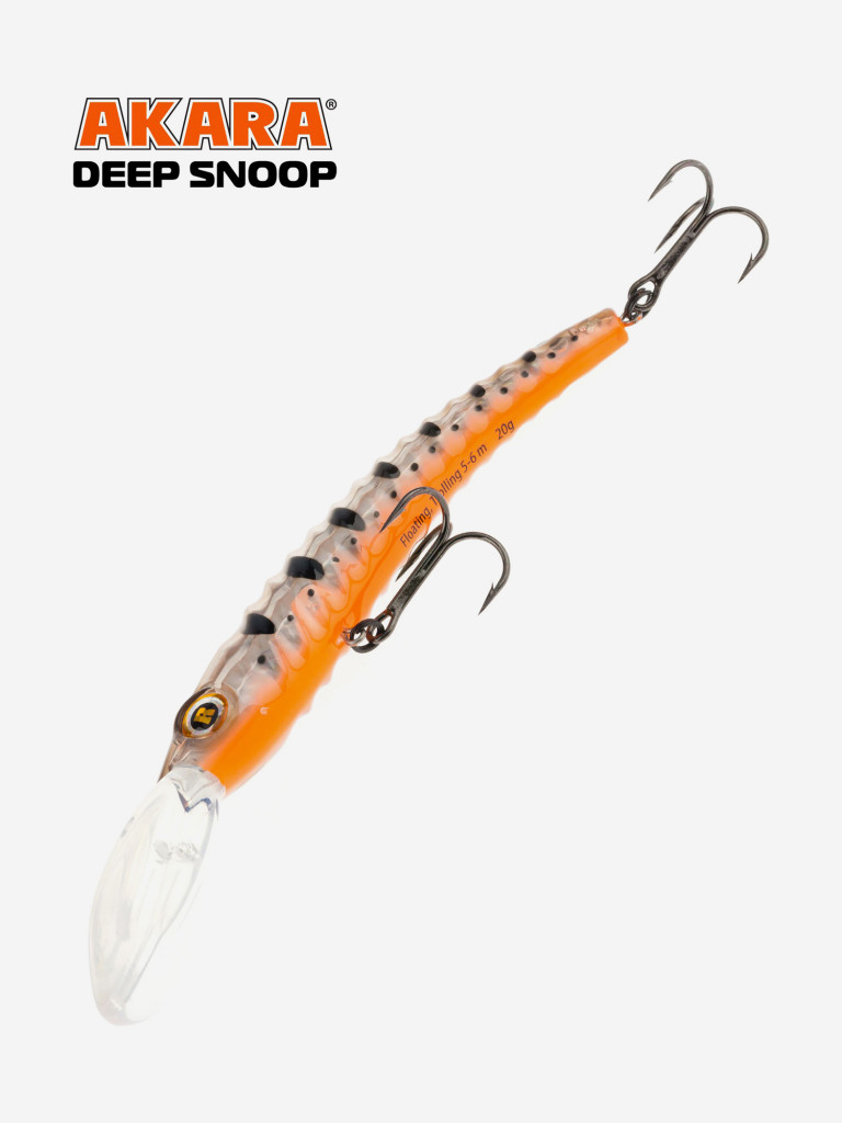 Воблер Akara Deep Snoop 120F минноу плавающий для троллинга на щуку, судака, сома 23гр A88