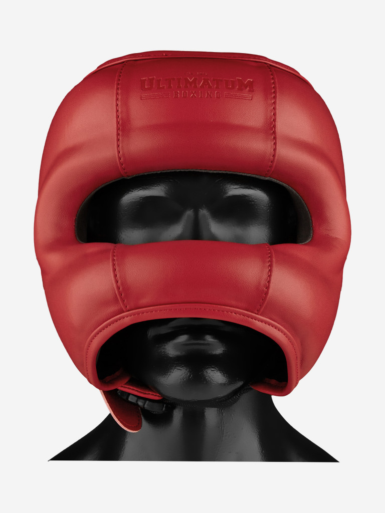 Боксёрский шлем с бампером ULTIMATUM BOXING GEN5FB HTN RUBY RED с алькантарой