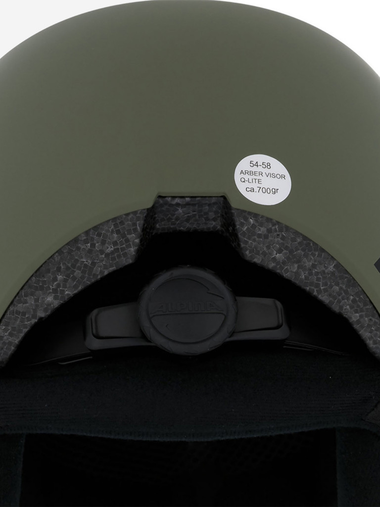 Горнолыжный шлем с визором Alpina Arber Visor Q-Lite Olive Matt