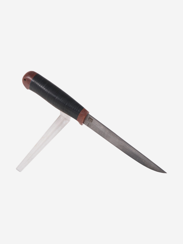 Нож Златоустовский оружейный завод Лиса (нержавеющая дамасская сталь, кожа/текст.) нож для туризма