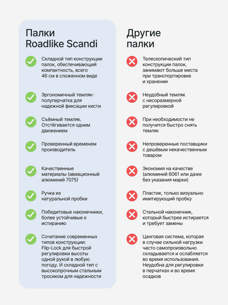 Палки для скандинавской ходьбы RoadLike Scandi, черника