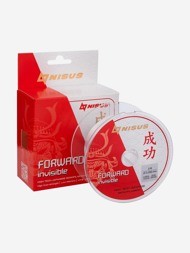 Леска для рыбалки Nisus FORWARD Invisible Nylon 0,286мм, 300м, 6,45кг, прозрачный
