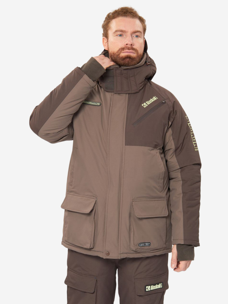 Костюм зимний Alaskan Russian Mission FS хаки/коричневый (куртка+полукомбинезон) для рыбалки и охоты