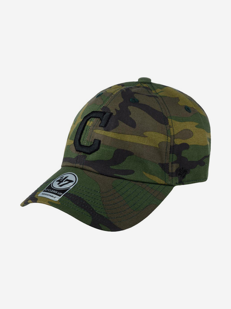 Бейсболка 47 BRAND B-CAMUN08GWSNL-CM Cleveland Indians MLB (оливковый)