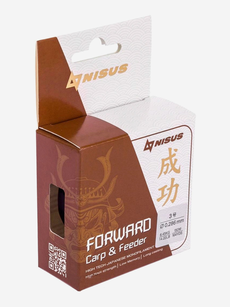 Леска для рыбалки Nisus FORWARD Carp&Feeder Nylon 0,286мм, 150м, 6,45кг, темно-коричневый