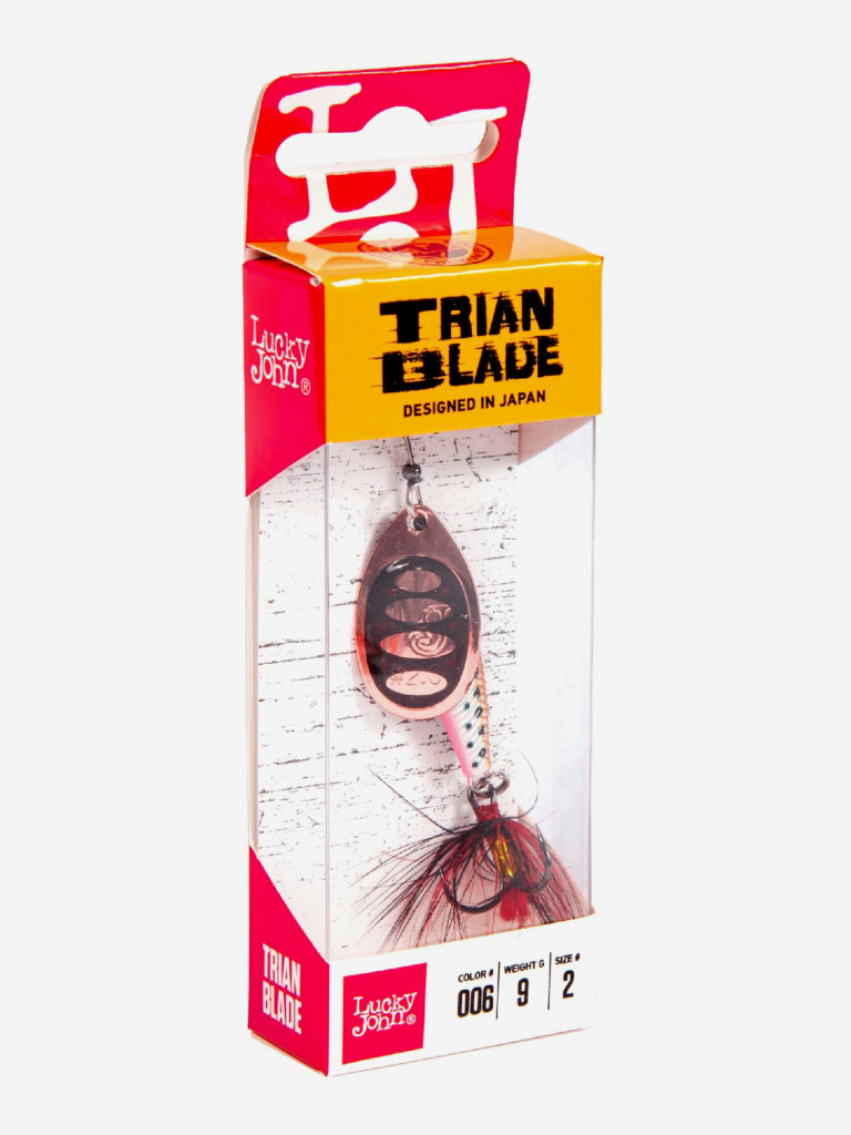 Блесна вращающаяся Lucky John TRIAN BLADE LONG, вертушка LJTBR9-006, вес 9 г
