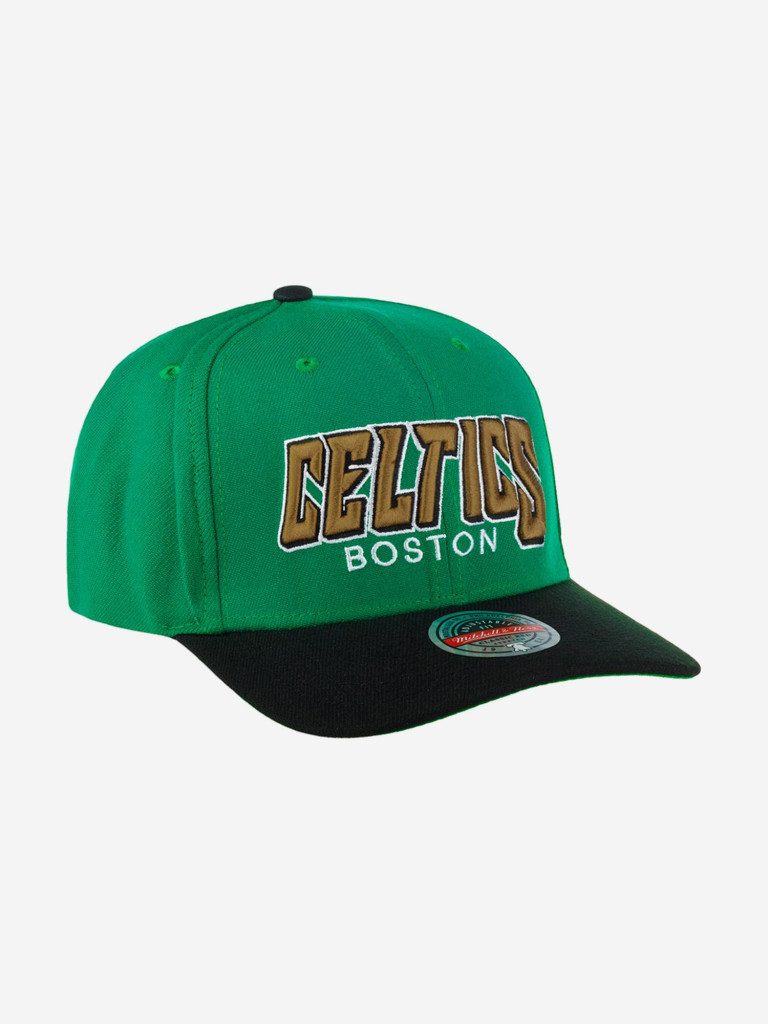 Бейсболка MITCHELL NESS HHSS4781-BCEYYPPPGREN Boston Celtics MLB (зеленый)
