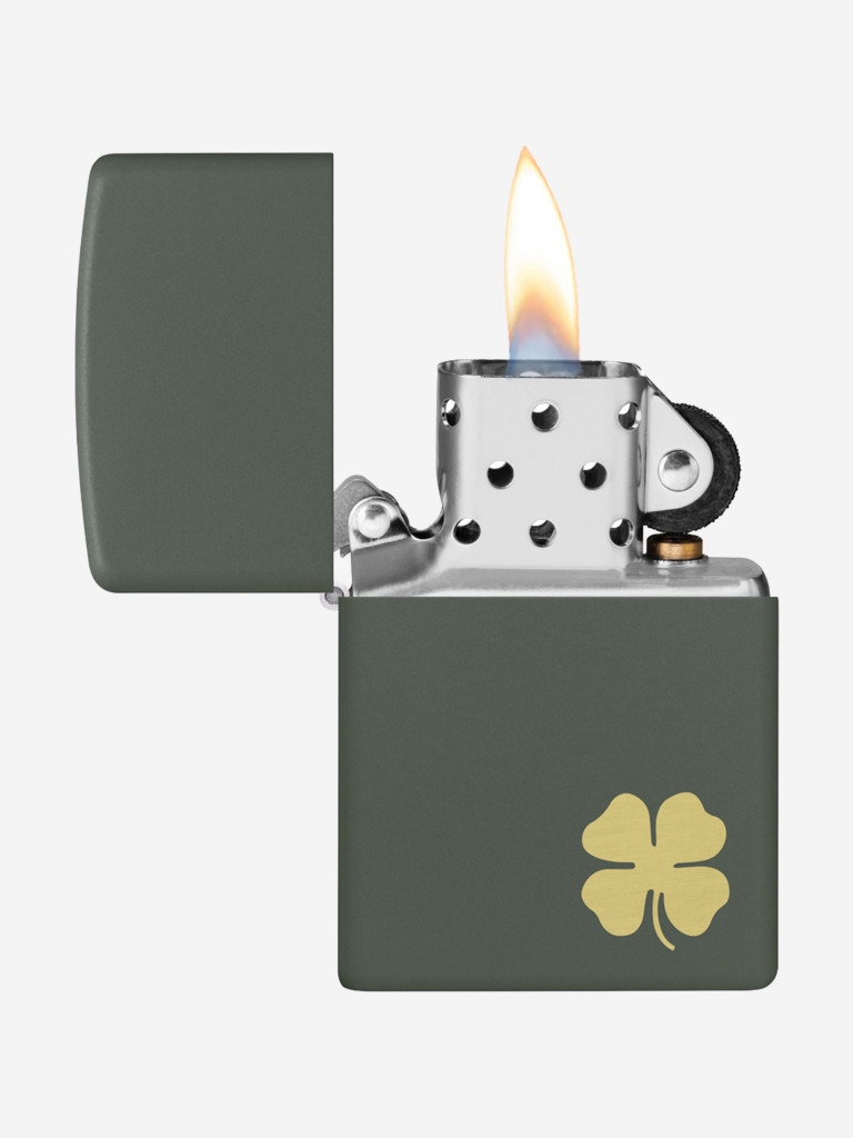 Зажигалка Zippo Four Leaf Clover Green Matte