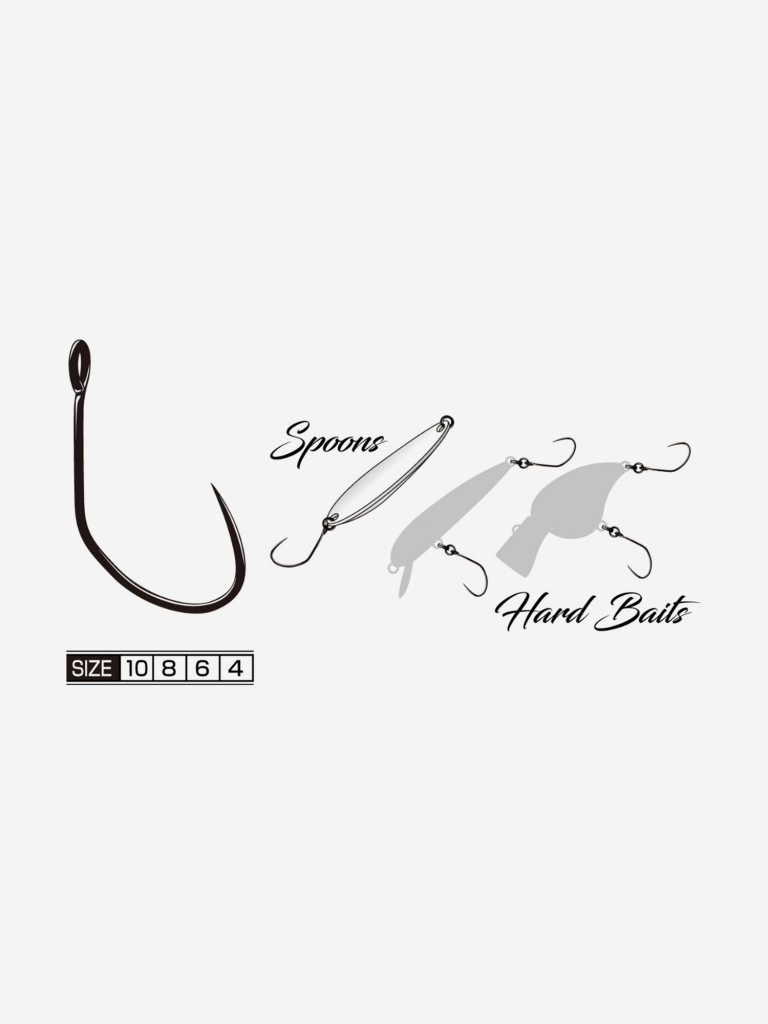 Крючок Decoy форелевый одинарный AH-13 AreaHook type X III Laker #8 (в упаковке 10 штук)