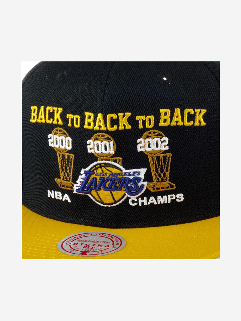 Бейсболка с прямым козырьком MITCHELL NESS HHSS4196-LALYYPPPBKGD Los Angeles Lakers NBA (черный)