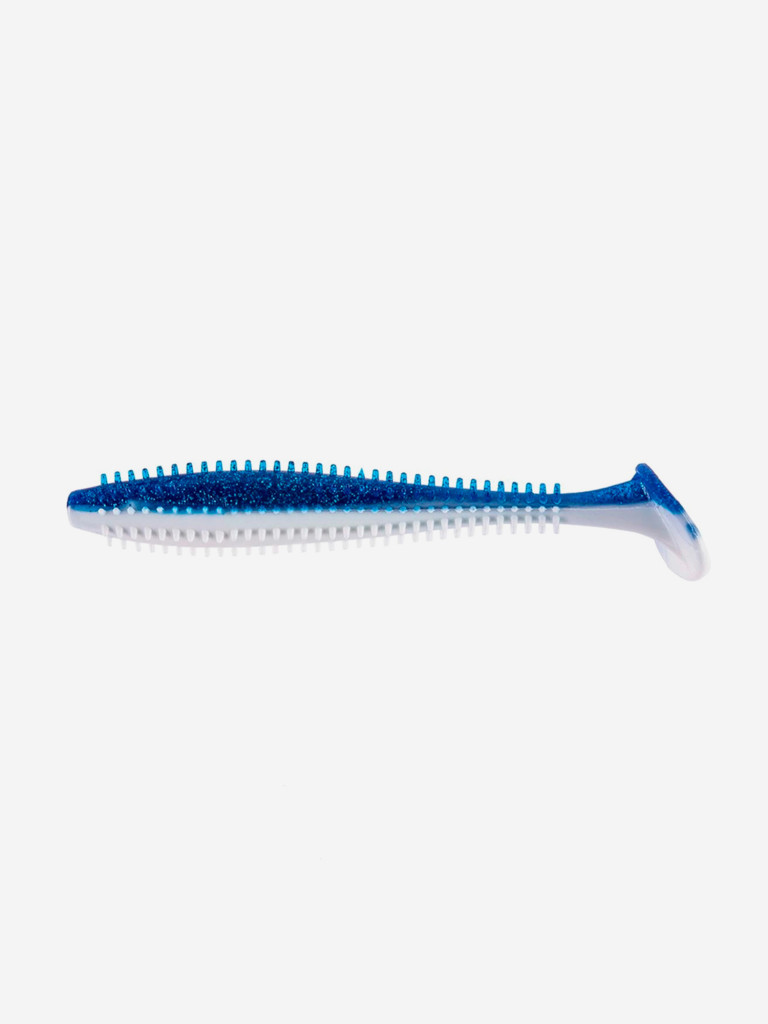 Мягкая приманка Helios Shaggy, 5,12'' / 13 см, Blue Sparkles & White, 20 шт (HS-18-026-N-20)