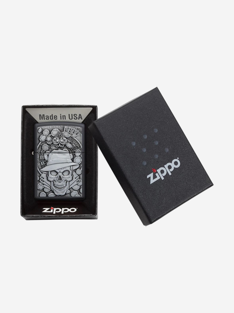 Зажигалка бензиновая ZIPPO 49183 Gambling Skull