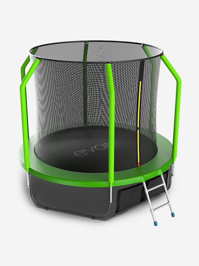 Батут каркасный EVO JUMP Cosmo 8ft зеленый + нижняя защитная сеть, диаметр 244 см