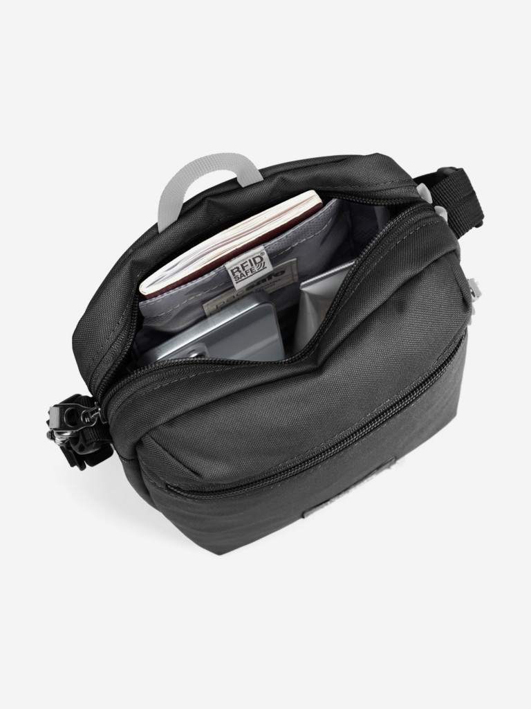 Сумка антивор Pacsafe GO Festival Crossbody, черная смола, 4,5 л.